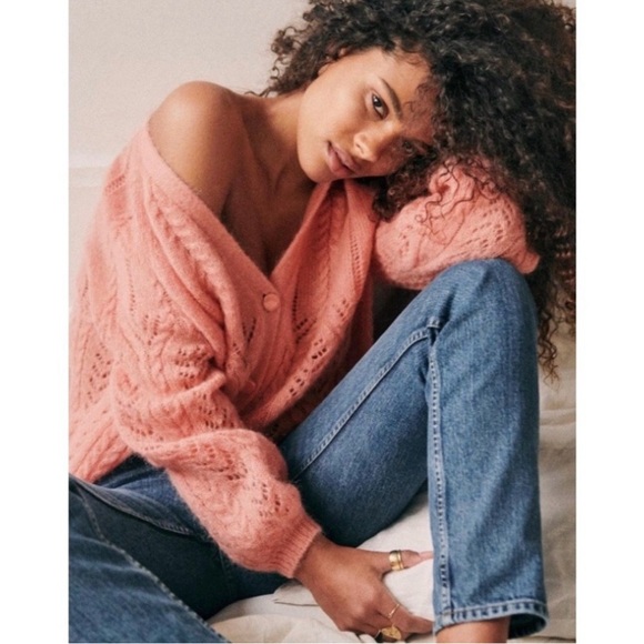 Sezane Augustino Jumper in Peach Pink - Picture 5 of 9